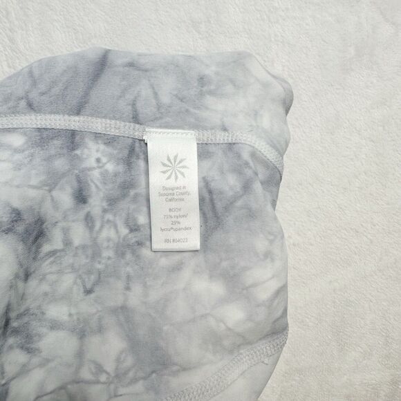 ATHLETA Salutation Tie Dye Ankle 7/8 Leggings Stash Pocket Gray White Sz XS - Picture 11 of 11